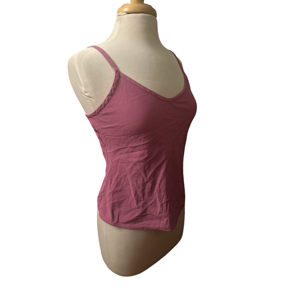 Women 0 Everlane Pink Adjustable Cami Tank Top Japanese GoWeave V-Neck